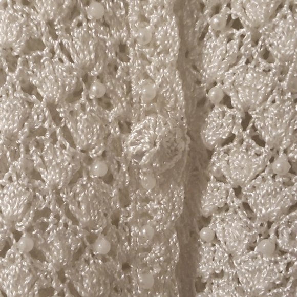 VINTAGE LACE LIKE CROCHETED CARDIGAN - Picture 3 of 4